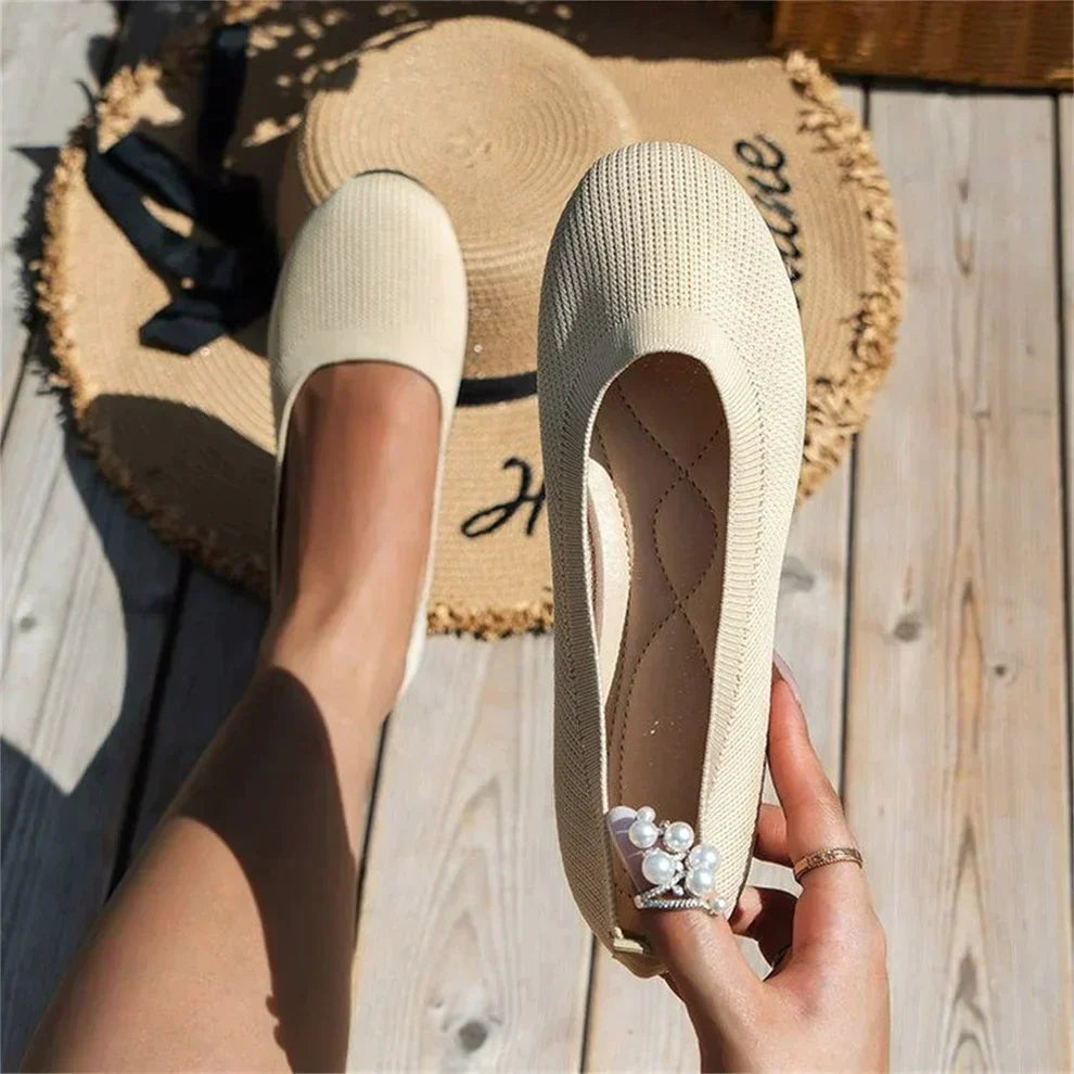 Ballerina Shoes - Women's Flat Slip-On Orthopedic Summer Shoes-Allison Arch