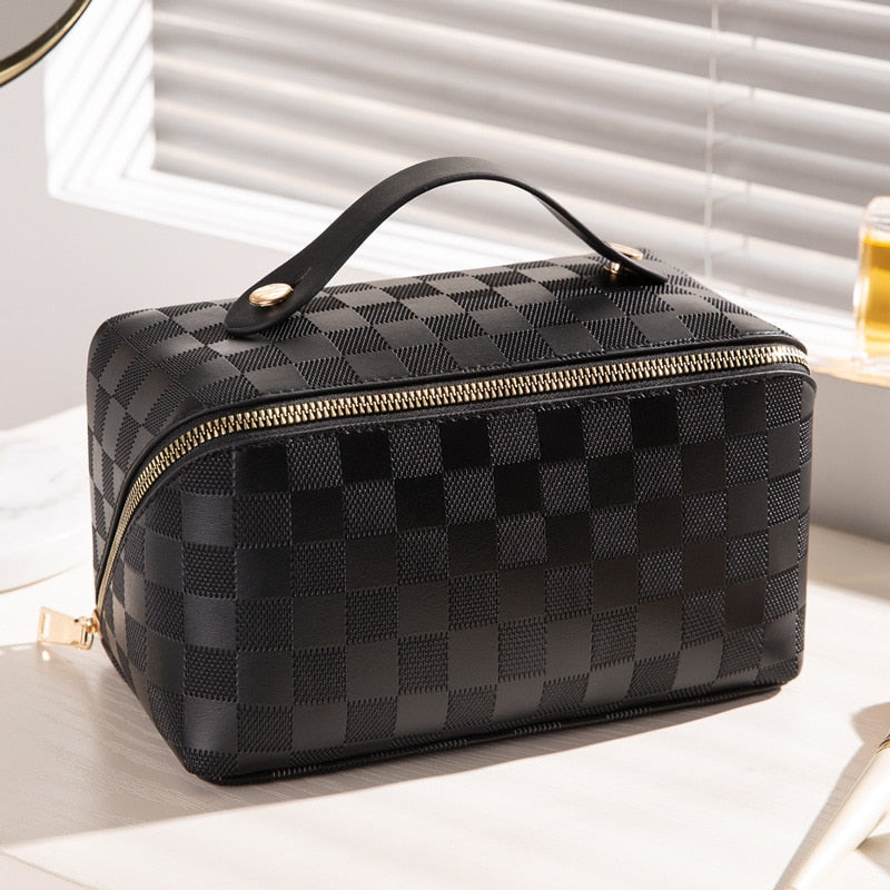 Cosmetic Bag - Travel - Checkered - Makeup Bag - Vanity Bag makeup-Allison Arch