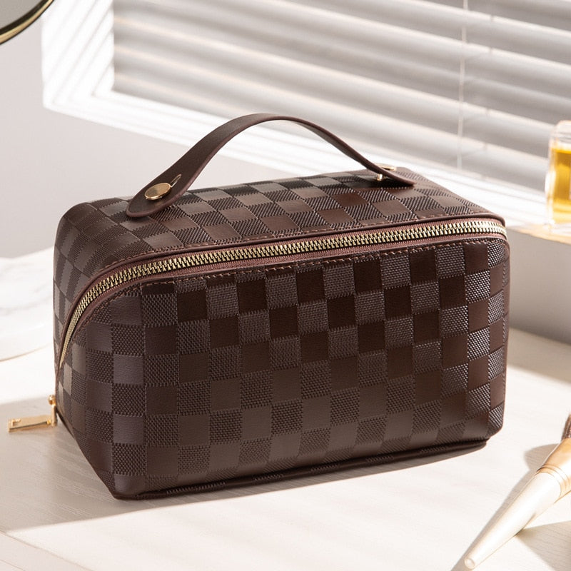 Cosmetic Bag - Travel - Checkered - Makeup Bag - Vanity Bag makeup-Allison Arch