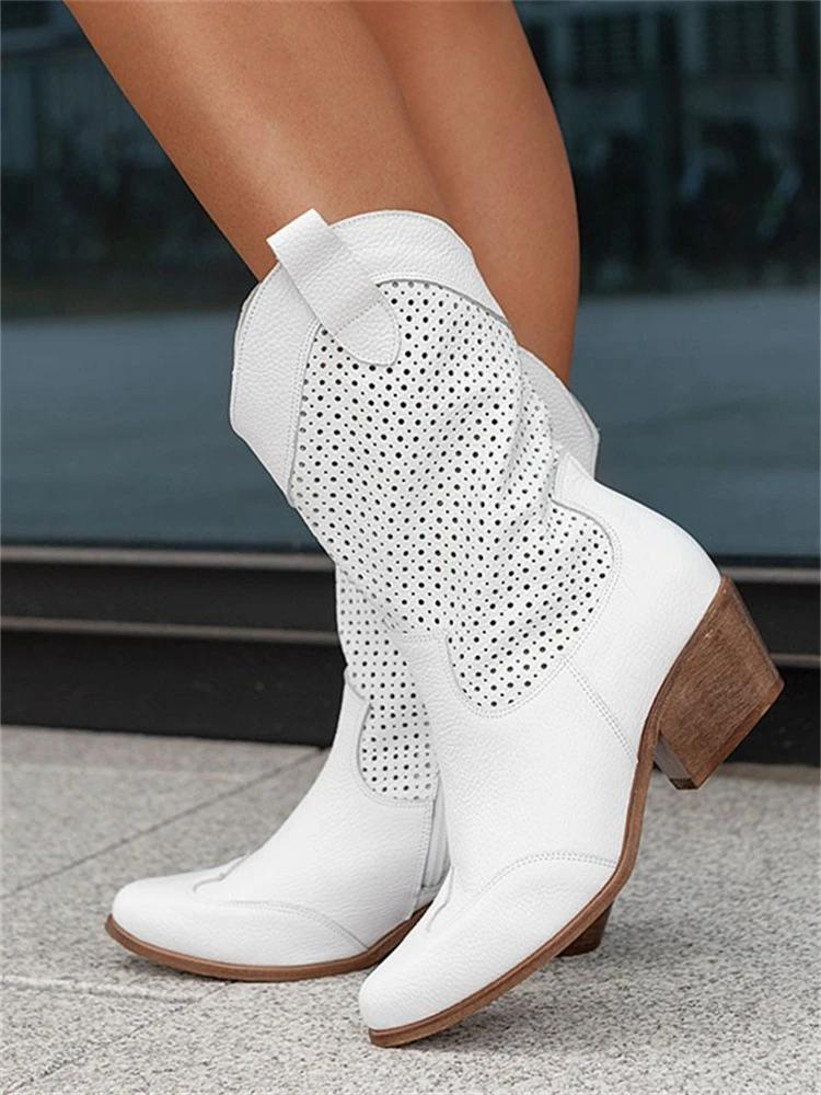 Cowboy Boots | Mid Calf | Block Heel | Cowgirl Boots | Women's Boots-Allison Arch