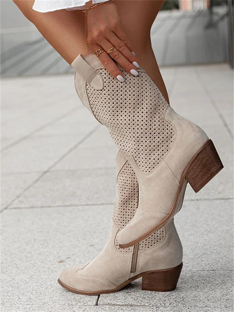 Cowboy Boots | Mid Calf | Block Heel | Cowgirl Boots | Women's Boots-Allison Arch