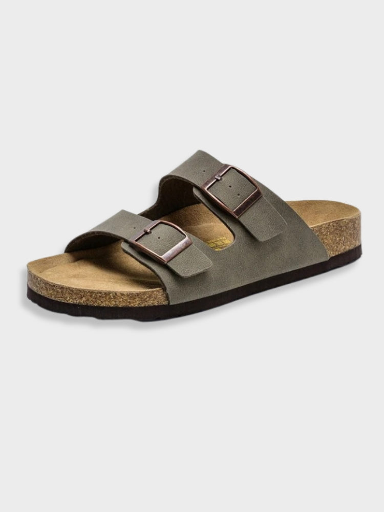 Double Buckle Sandals | Slip-On | Orthopedic | Women's Slides | Women's Sandals-Allison Arch