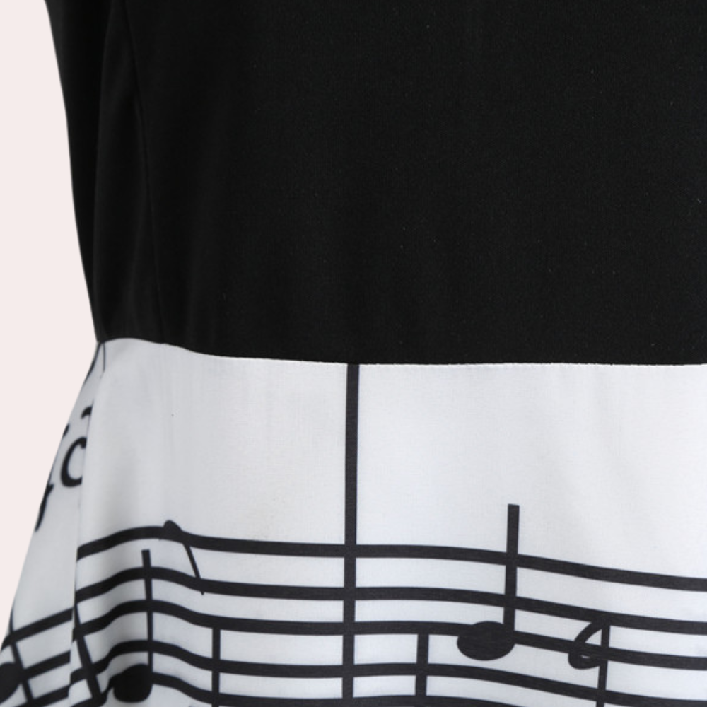 Fit and Flare Dress - Women's Knee Length Bell-Shaped Long Sleeve Dress-Allison Arch
