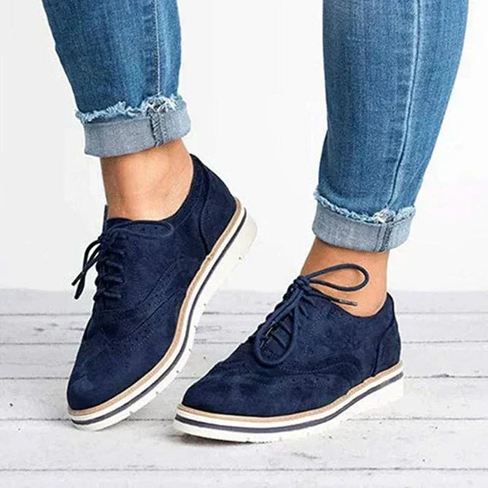 Leather Shoes - Women's Fashion Lace-Up Leisure Shoes Sneakers-Allison Arch