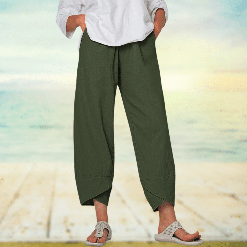 Linen Pants - Casual - Loose Fit - Summer Pants - Women's Trousers-Allison Arch