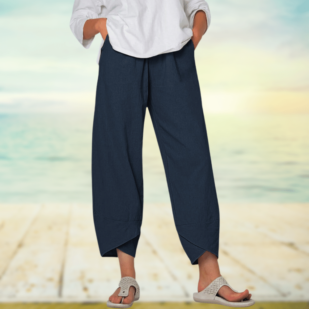 Linen Pants - Casual - Loose Fit - Summer Pants - Women's Trousers-Allison Arch