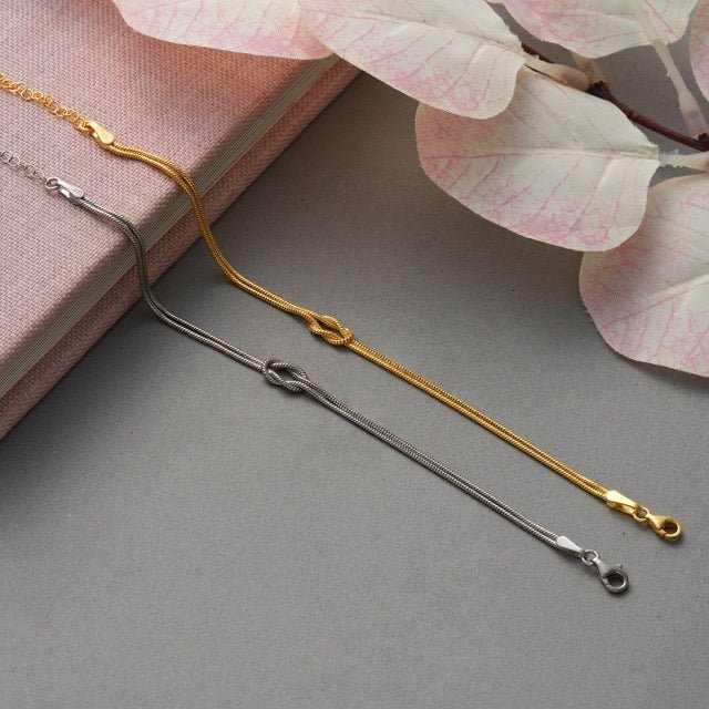 Love Knot Bracelet | Adjustable | Minimalist | Golden Bracelet | Women's Bracelet-Allison Arch