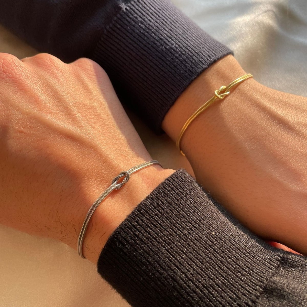 Love Knot Bracelet | Adjustable | Minimalist | Golden Bracelet | Women's Bracelet-Allison Arch