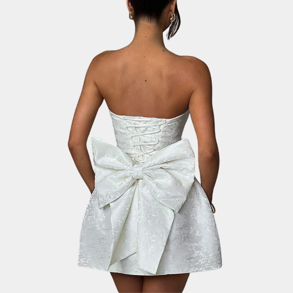 Mini Dress | Strapless | Bow | Corset Dress | Party Dress-Allison Arch