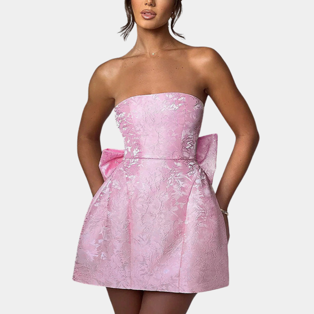 Mini Dress | Strapless | Bow | Corset Dress | Party Dress-Allison Arch