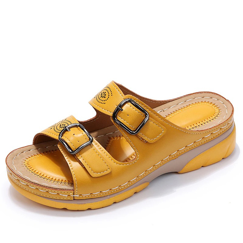 Orthopedic Sandals - Slip-On - Ergonomic - Double Buckle Sandals - Women's Sandals-Allison Arch