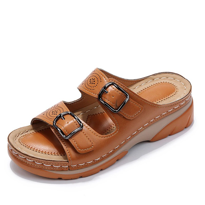 Orthopedic Sandals - Slip-On - Ergonomic - Double Buckle Sandals - Women's Sandals-Allison Arch