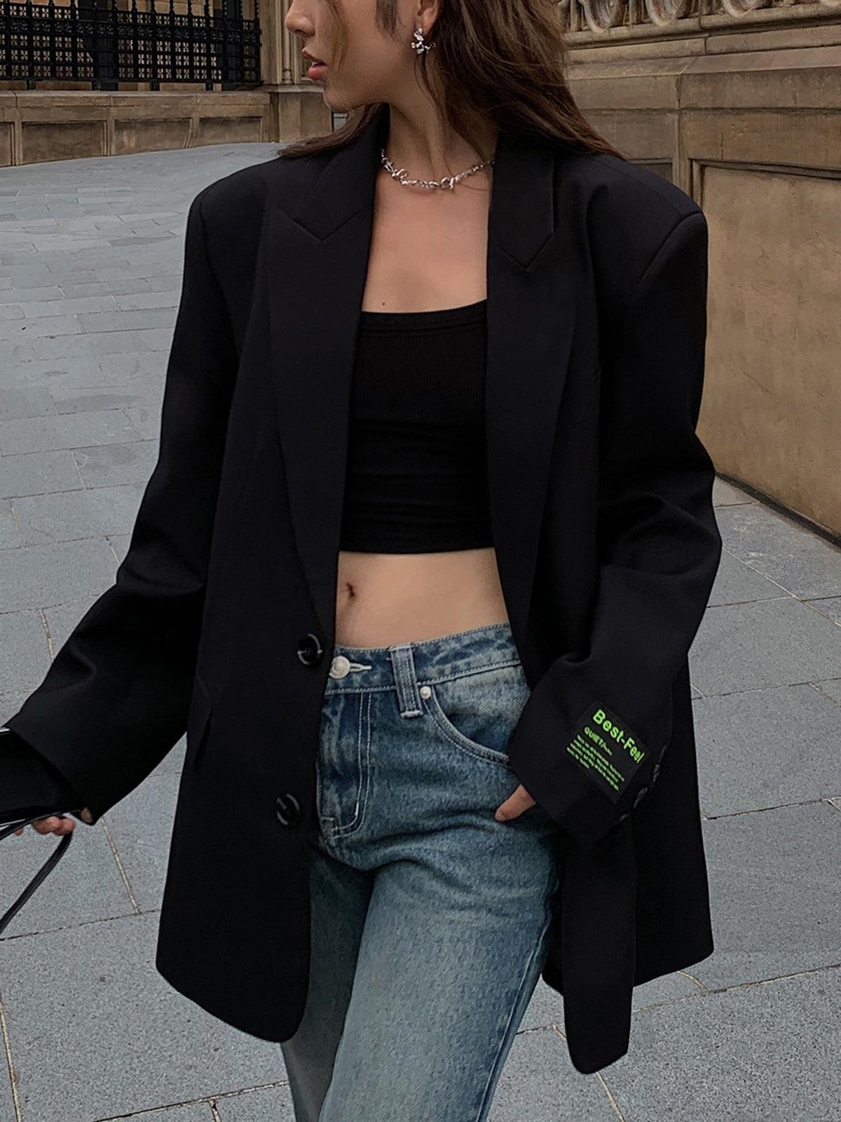 Oversized Blazer - Classic - Single Breasted - Blazer Jacket - Women's Blazer-Allison Arch