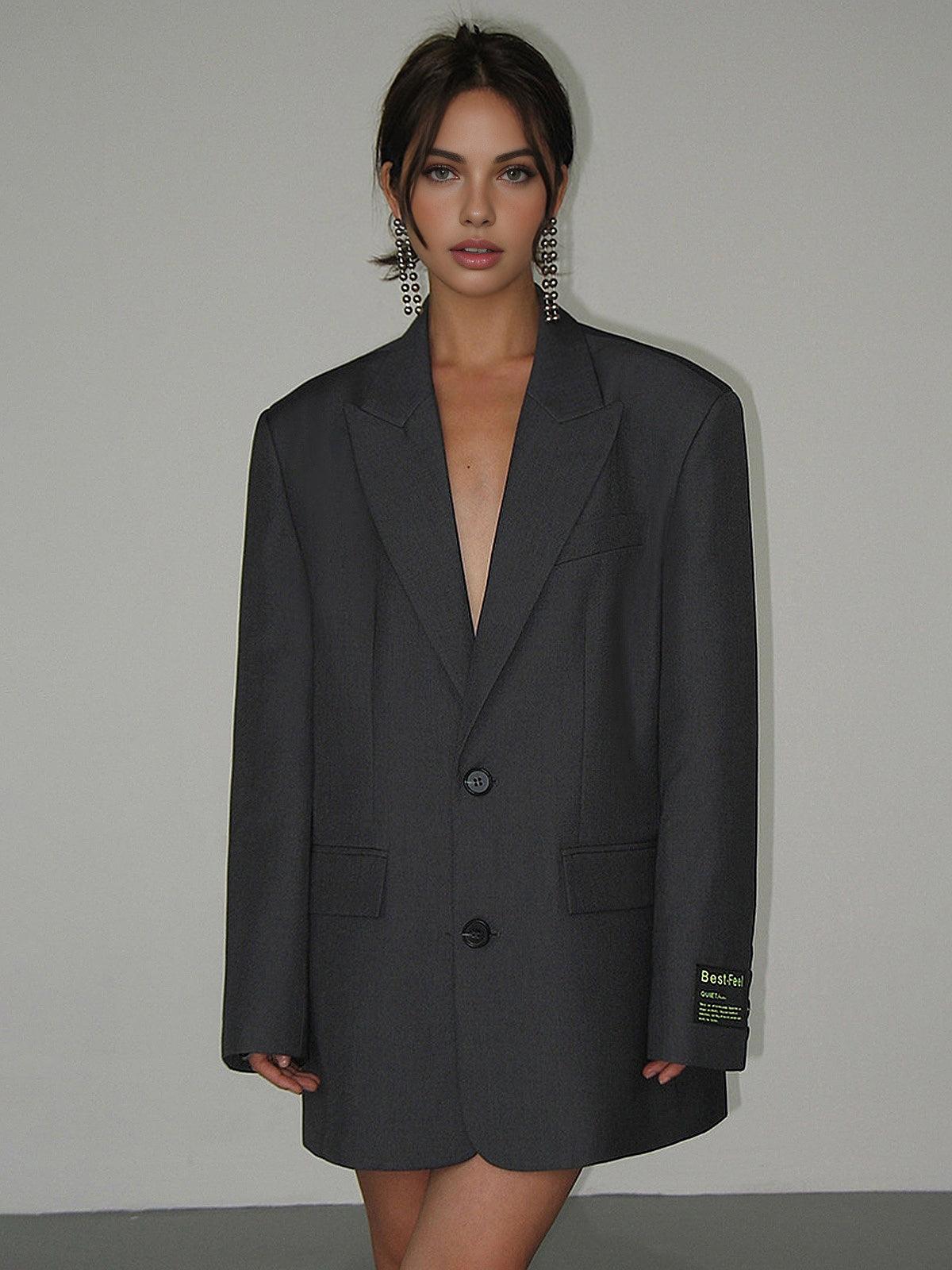 Oversized Blazer - Classic - Single Breasted - Blazer Jacket - Women's Blazer-Allison Arch