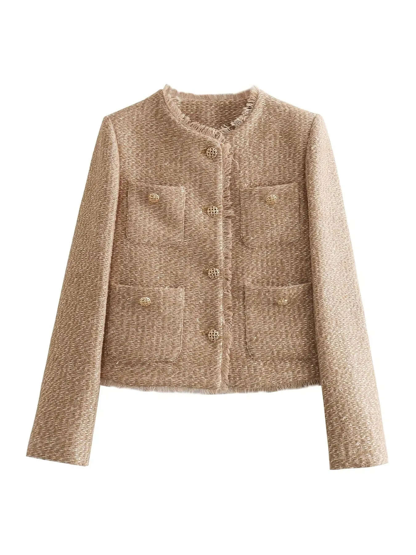Tweed Jacket | Beige | Elegant | Summer Jacket | Women's Jacket-Allison Arch
