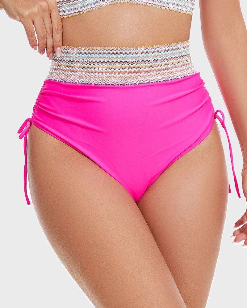 Bikini Set - Two-Piece - V-Neck - High Waist Bikini - Women's Swimwear-Allison Arch