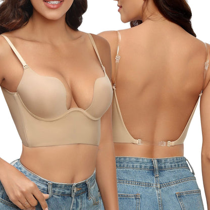 Bra for Backless Dress - Removable Straps - Adjustable - Bra Low Cut - Seamless Bra-Allison Arch