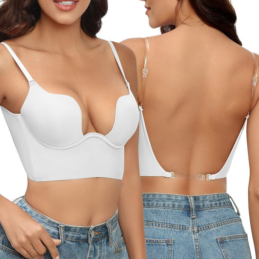 Bra for Backless Dress - Removable Straps - Adjustable - Bra Low Cut - Seamless Bra-Allison Arch