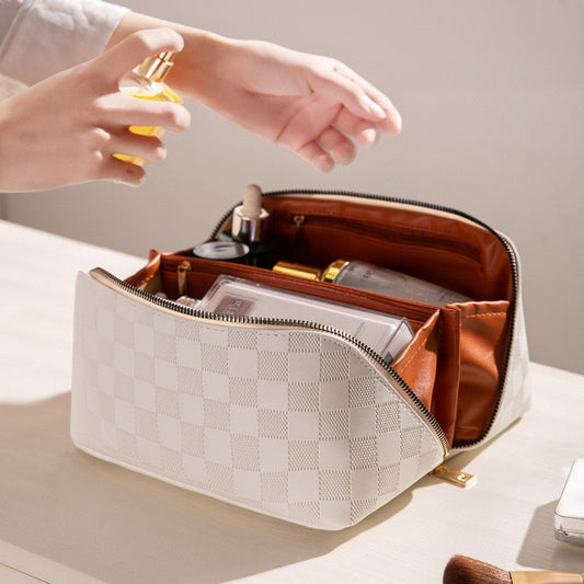 Cosmetic Bag - Travel - Checkered - Makeup Bag - Vanity Bag makeup-Allison Arch