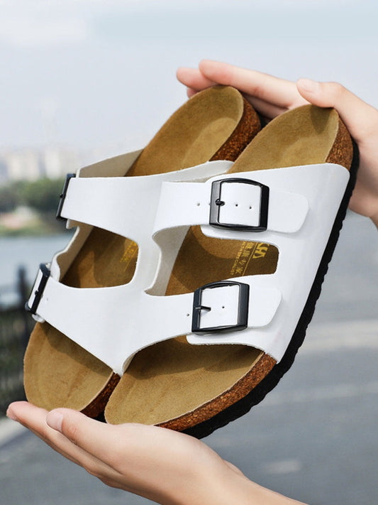 Double Buckle Sandals | Slip-On | Orthopedic | Women's Slides | Women's Sandals-Allison Arch