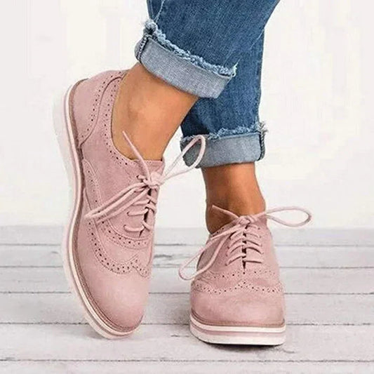 Leather Shoes - Women's Fashion Lace-Up Leisure Shoes Sneakers-Allison Arch