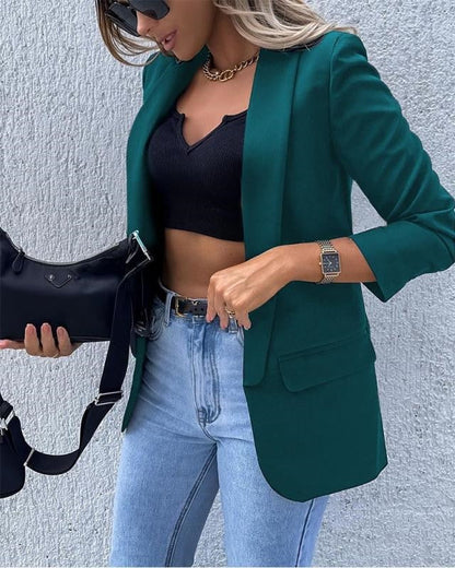 Long Blazer | Open Front | Longline | Blazer Jacket | Women's Blazer-Allison Arch