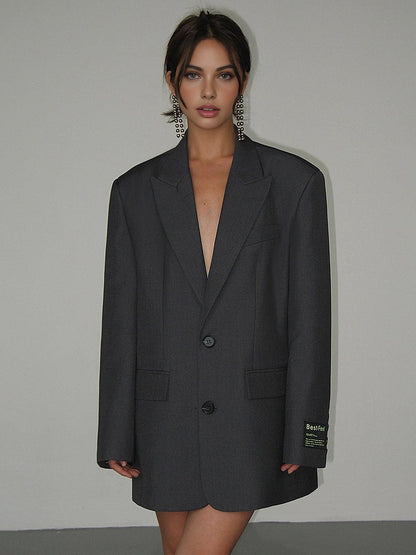 Oversized Blazer - Classic - Single Breasted - Blazer Jacket - Women's Blazer-Allison Arch