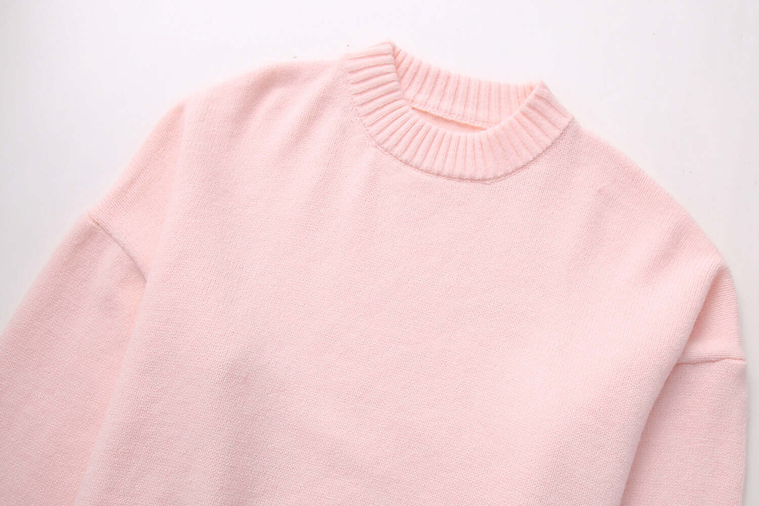 Oversized Sweater - Pink - Round Neck - Oversized Pullover - Women's Knitwear-Allison Arch