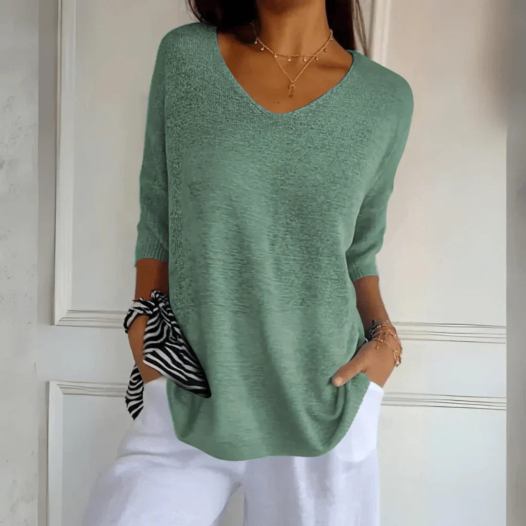 Summer Jumper - Long Sleeve - Loose Fit - Lightweight Jumper - Women's Clothing-Allison Arch