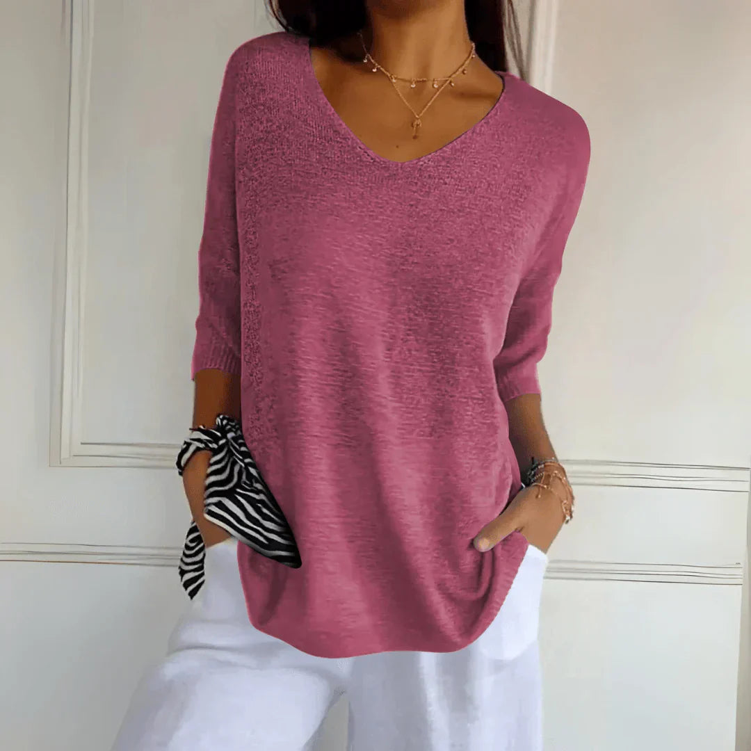 Summer Jumper - Long Sleeve - Loose Fit - Lightweight Jumper - Women's Clothing-Allison Arch