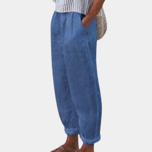 Summer Trousers - Loose Fit - Lightweight - Linen Pants - Women's Pants-Allison Arch