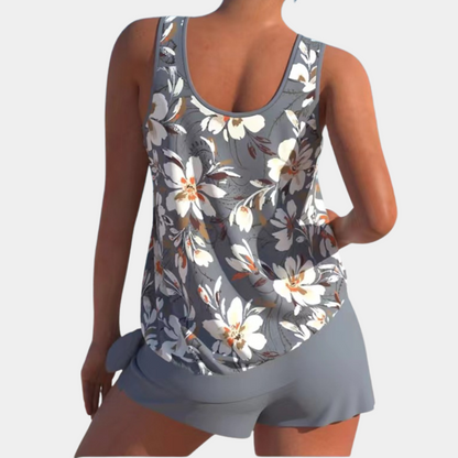 Tankini | Floral | Loose Fit | Swim Shorts and Top | Women's Swimwear-Allison Arch