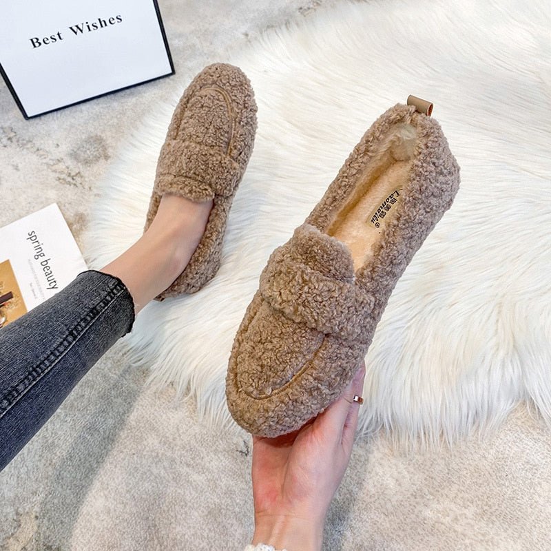 Teddy Loafers - Women's Soft Comfortable Non-Slip Loafers-Allison Arch