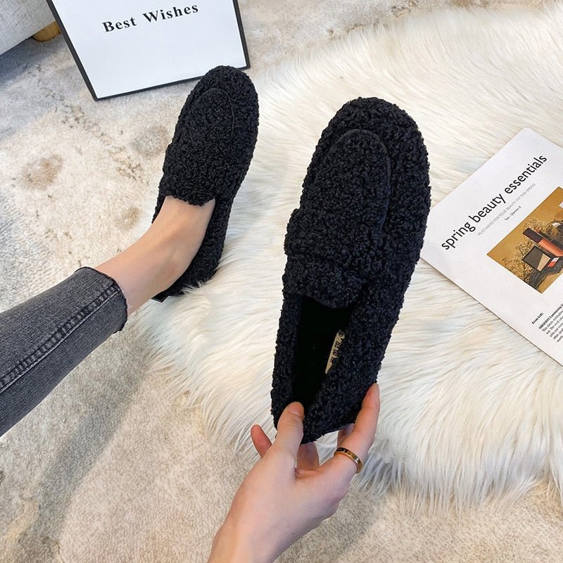 Teddy Loafers - Women's Soft Comfortable Non-Slip Loafers-Allison Arch