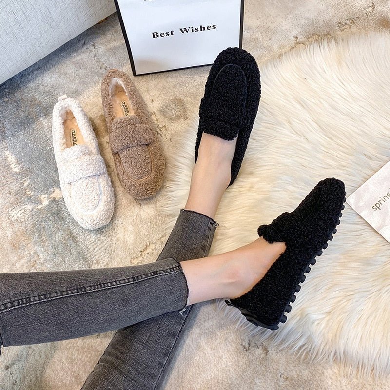 Teddy Loafers - Women's Soft Comfortable Non-Slip Loafers-Allison Arch