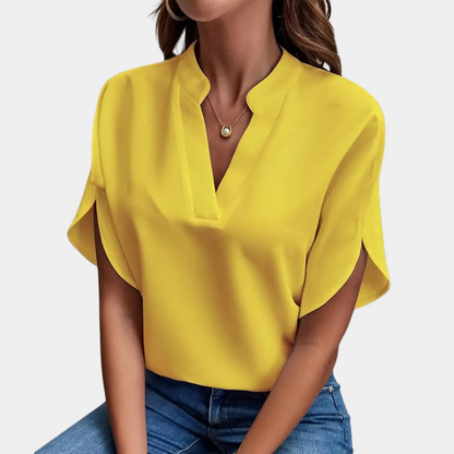 Women's Blouse | Elegant | Loose Fit | Short Sleeve Blouse | Summer Top-Allison Arch