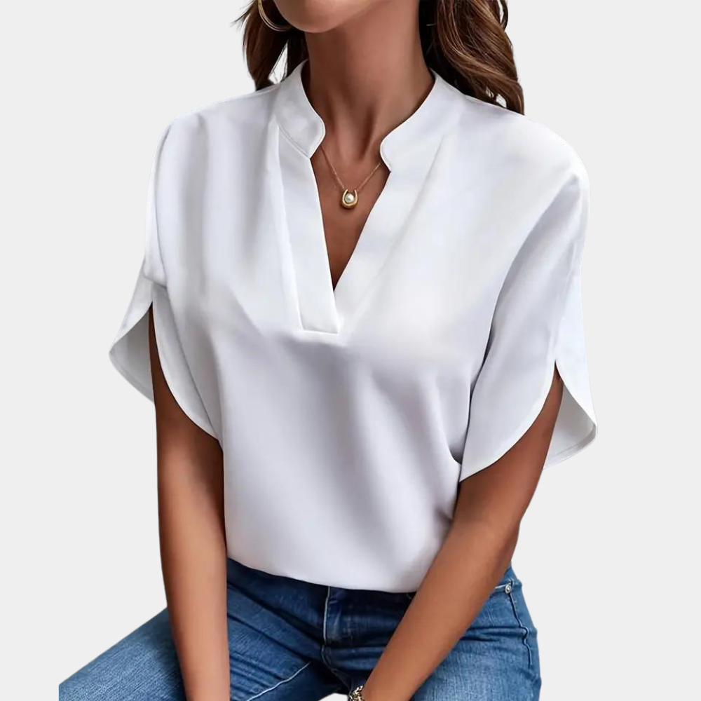 Women's Blouse | Elegant | Loose Fit | Short Sleeve Blouse | Summer Top-Allison Arch