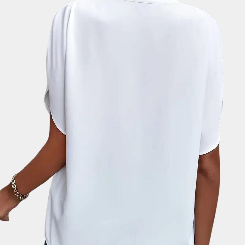 Women's Blouse | Elegant | Loose Fit | Short Sleeve Blouse | Summer Top-Allison Arch