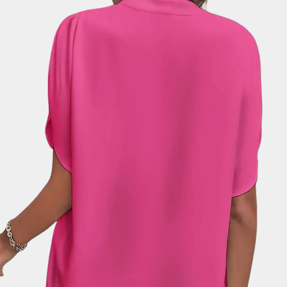 Women's Blouse | Elegant | Loose Fit | Short Sleeve Blouse | Summer Top-Allison Arch