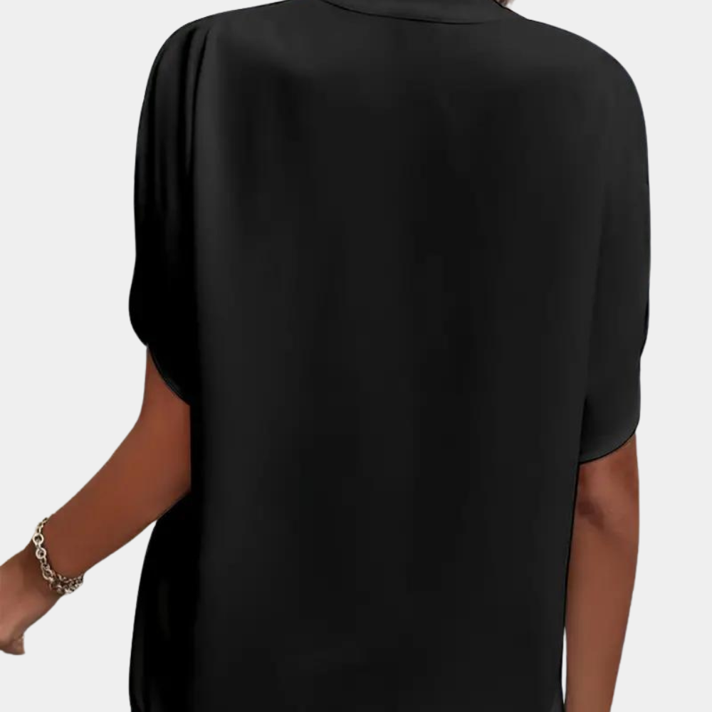 Women's Blouse | Elegant | Loose Fit | Short Sleeve Blouse | Summer Top-Allison Arch