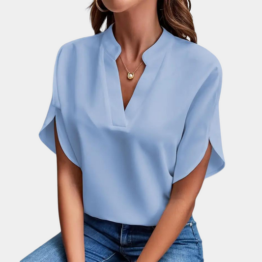 Women's Blouse | Elegant | Loose Fit | Short Sleeve Blouse | Summer Top-Allison Arch