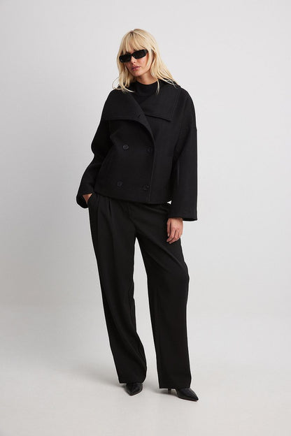 Woolen Jacket - Women's Short Double Breasted Coat for Autumn-Allison Arch