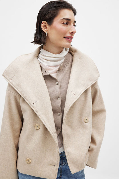 Woolen Jacket - Women's Short Double Breasted Coat for Autumn-Allison Arch